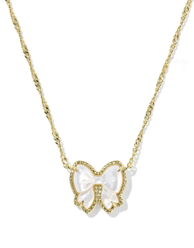 KENDRA SCOTT Haley Bow Short Pendant Necklace