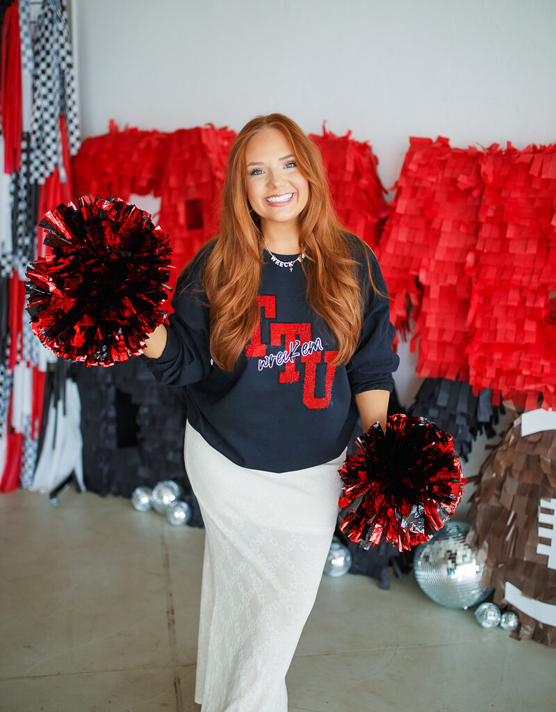 J.HOFFMAN'S - LICENSE **j.hoffman's original design** Glam Wreck 'Em Sweatshirt