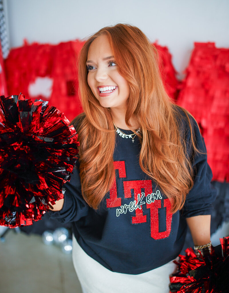 J.HOFFMAN'S - LICENSE **j.hoffman's original design** Glam Wreck 'Em Sweatshirt