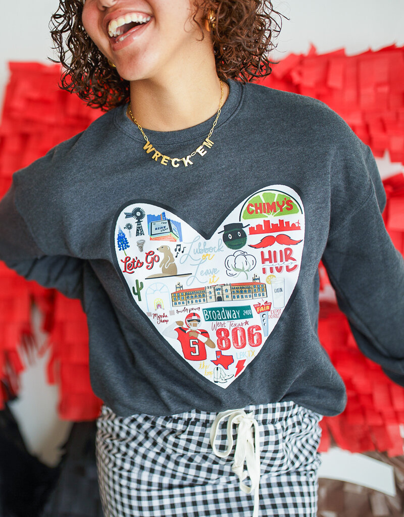 J.HOFFMAN'S **j.hoffman's original design** Lubbock Love Sweatshirt - restocked!
