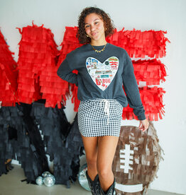 J.HOFFMAN'S Gingham Drift Skirt- Black