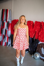 J.HOFFMAN'S Summer Sweetheart Dress- White/ Red