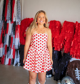 J.HOFFMAN'S Summer Sweetheart Dress- White/ Red