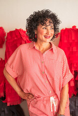 J.HOFFMAN'S Sweet Check Short Set- Red