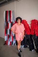 J.HOFFMAN'S Sweet Check Short Set- Red