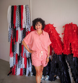 J.HOFFMAN'S Sweet Check Short Set- Red