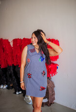 J.HOFFMAN'S Queen of Sparkles Texas Tech Mini Icon Gingham Dress