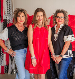 J.HOFFMAN'S Topstitched Tiered Dress