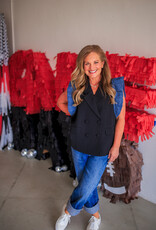 J.HOFFMAN'S Jobi Vest- Black/ Denim