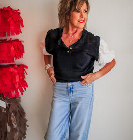 J.HOFFMAN'S Raven Top- Black/ White