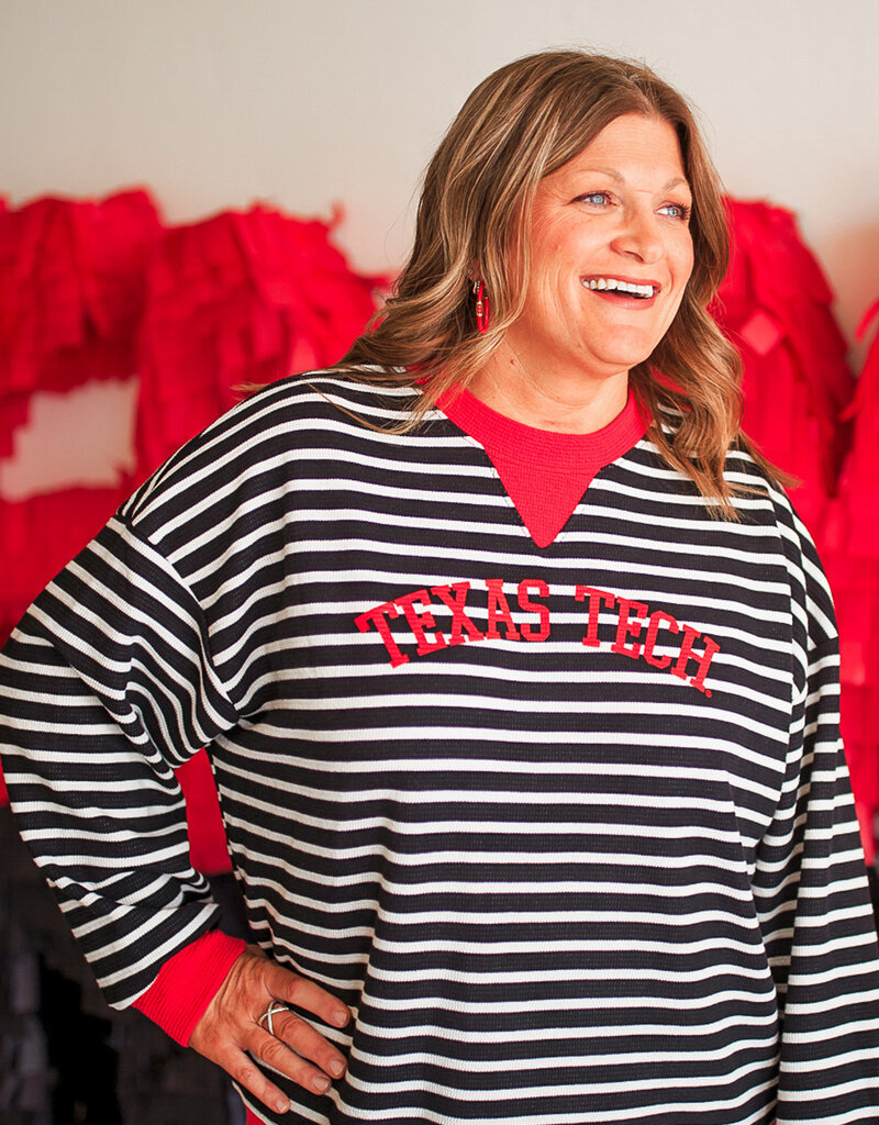 J.HOFFMAN'S Yard Line Texas Tech Waffle Knit