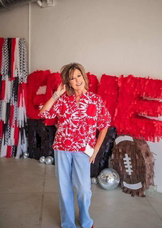 J.HOFFMAN'S Allison Top- Sunburst Red