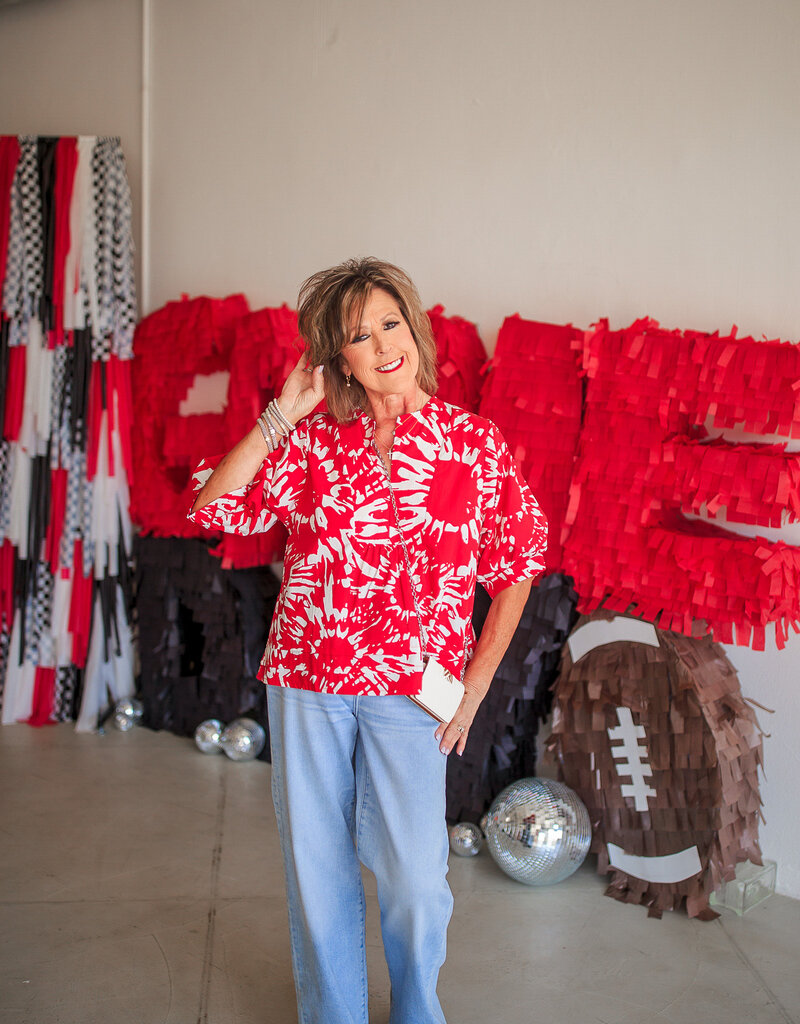 J.HOFFMAN'S Allison Top- Sunburst Red