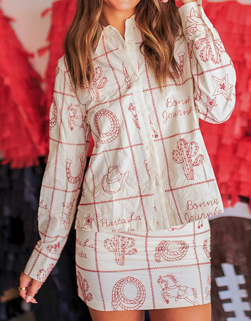 J.HOFFMAN'S Western Flair Mini Skirt