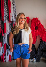 Blaze Block Sweater- Black/ White