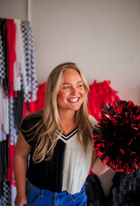 Blaze Block Sweater- Black/ White