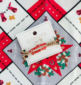 J.HOFFMAN'S Guns Up & Wreck Em Bracelets- Set of 2