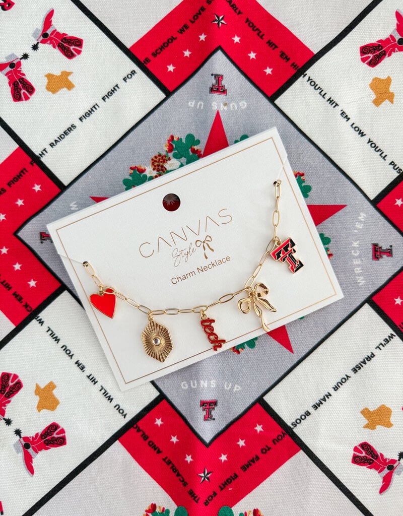 J.HOFFMAN'S Texas Tech Paperclip Charm Necklace