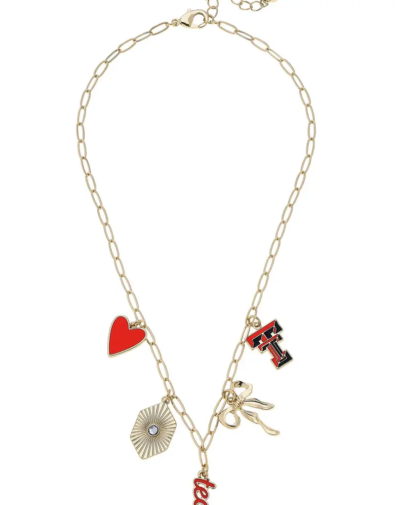 J.HOFFMAN'S Texas Tech Paperclip Charm Necklace