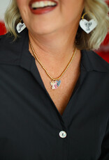 J.HOFFMAN'S Lover Logo Earring- Gold