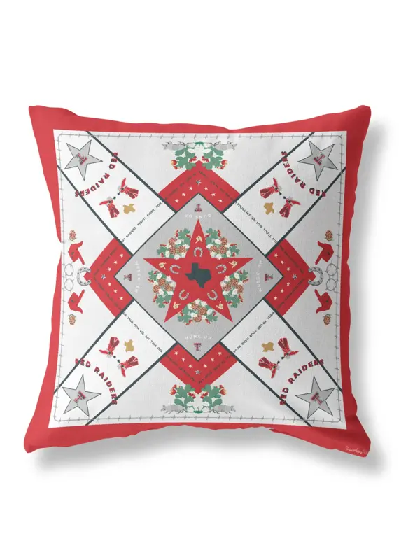 J.HOFFMAN'S Texas Tech Red Raiders Cotton Pillow Cover