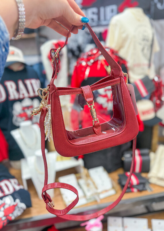 J.HOFFMAN'S Paige Clear Bag- Red