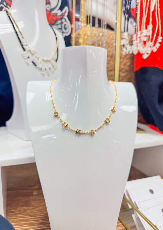 J.HOFFMAN'S Guns Up Strand Necklace- Gold