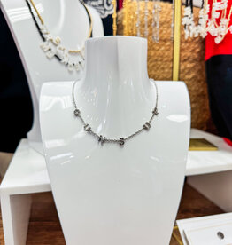 J.HOFFMAN'S Guns Up Strand Necklace- Silver