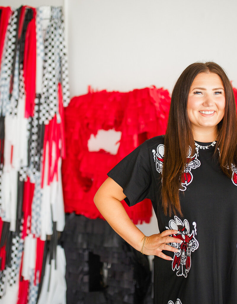 J.HOFFMAN'S Queen of Sparkles Mascot Midi Dress