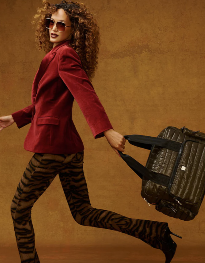 THINK ROYLN Voyager Travel Bag in Shiny Dark Olive