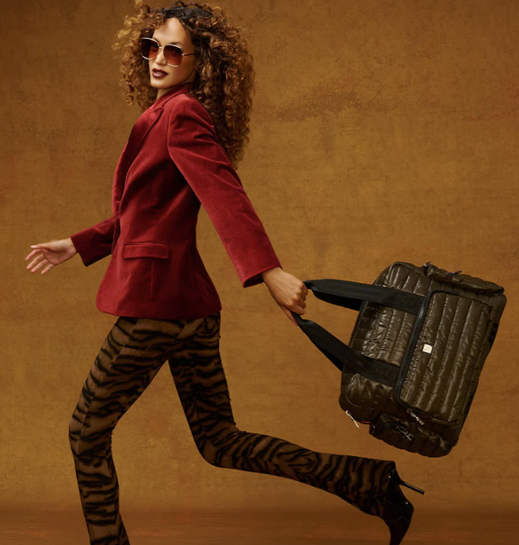 Voyager Travel Bag in Shiny Dark Olive - j.hoffman's
