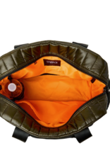 THINK ROYLN Voyager Travel Bag in Shiny Dark Olive