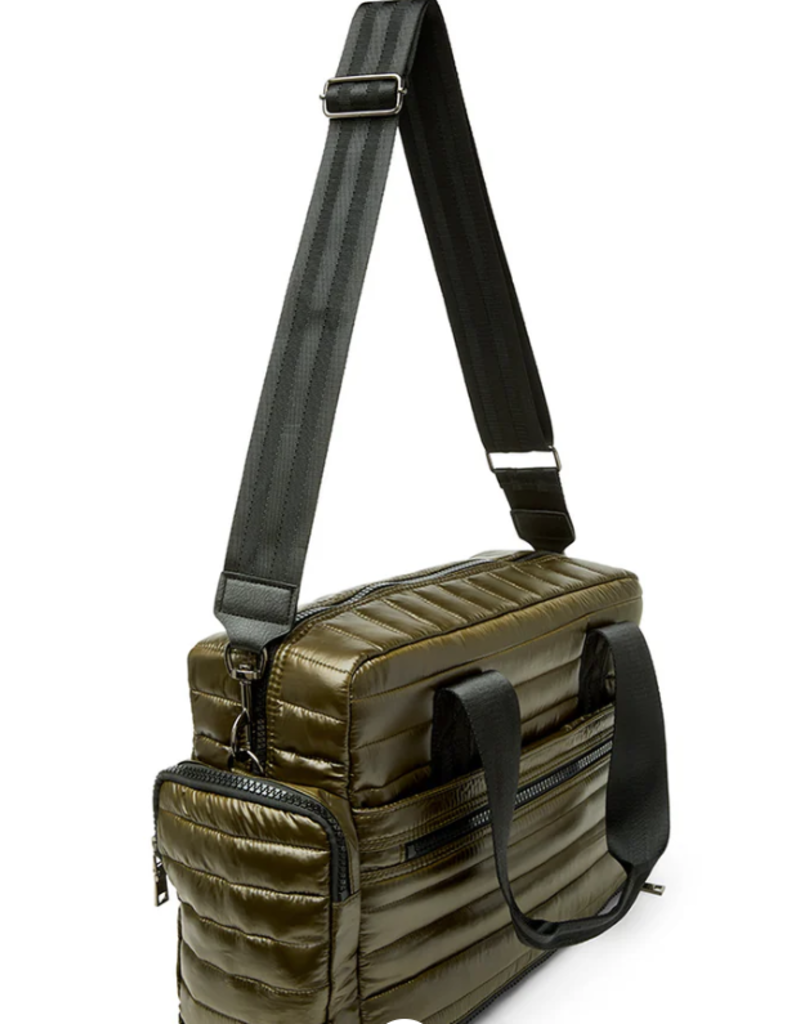 THINK ROYLN Voyager Travel Bag in Shiny Dark Olive