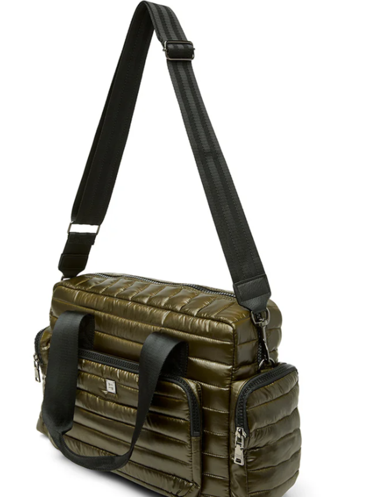 THINK ROYLN Voyager Travel Bag in Shiny Dark Olive