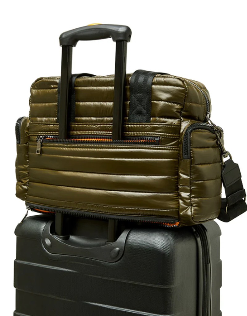 THINK ROYLN Voyager Travel Bag in Shiny Dark Olive