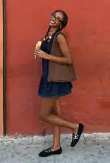 J.HOFFMAN'S Baylee Grommet Flat- Onyx Suede