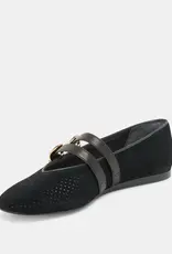 J.HOFFMAN'S Baylee Grommet Flat- Onyx Suede