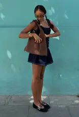 J.HOFFMAN'S Baylee Grommet Flat- Onyx Suede