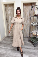 J.HOFFMAN'S Daydreamer Shirtdress- Beige