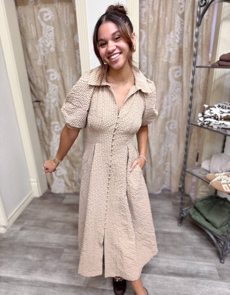 J.HOFFMAN'S Daydreamer Shirtdress- Beige