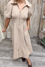 J.HOFFMAN'S Daydreamer Shirtdress- Beige