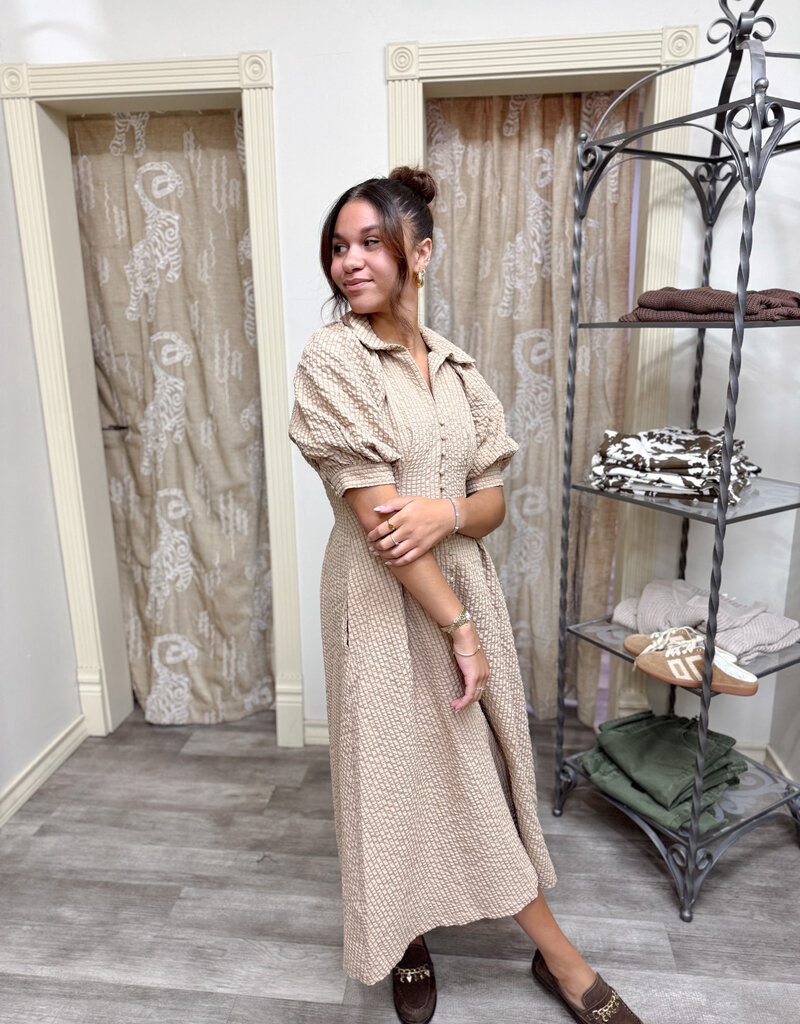 J.HOFFMAN'S Daydreamer Shirtdress- Beige