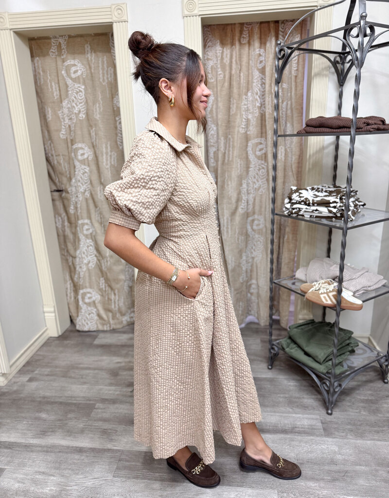 J.HOFFMAN'S Daydreamer Shirtdress- Beige