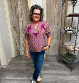 J.HOFFMAN'S Elenor Top- Plum