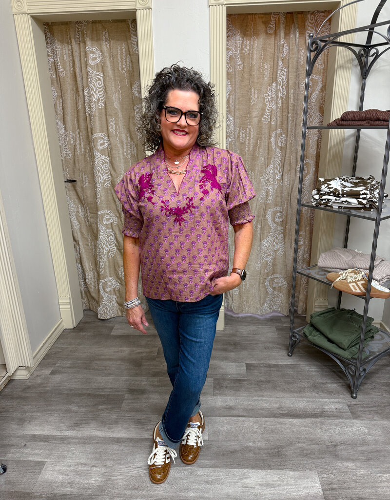 J.HOFFMAN'S Elenor Top- Plum