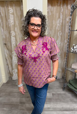 J.HOFFMAN'S Elenor Top- Plum