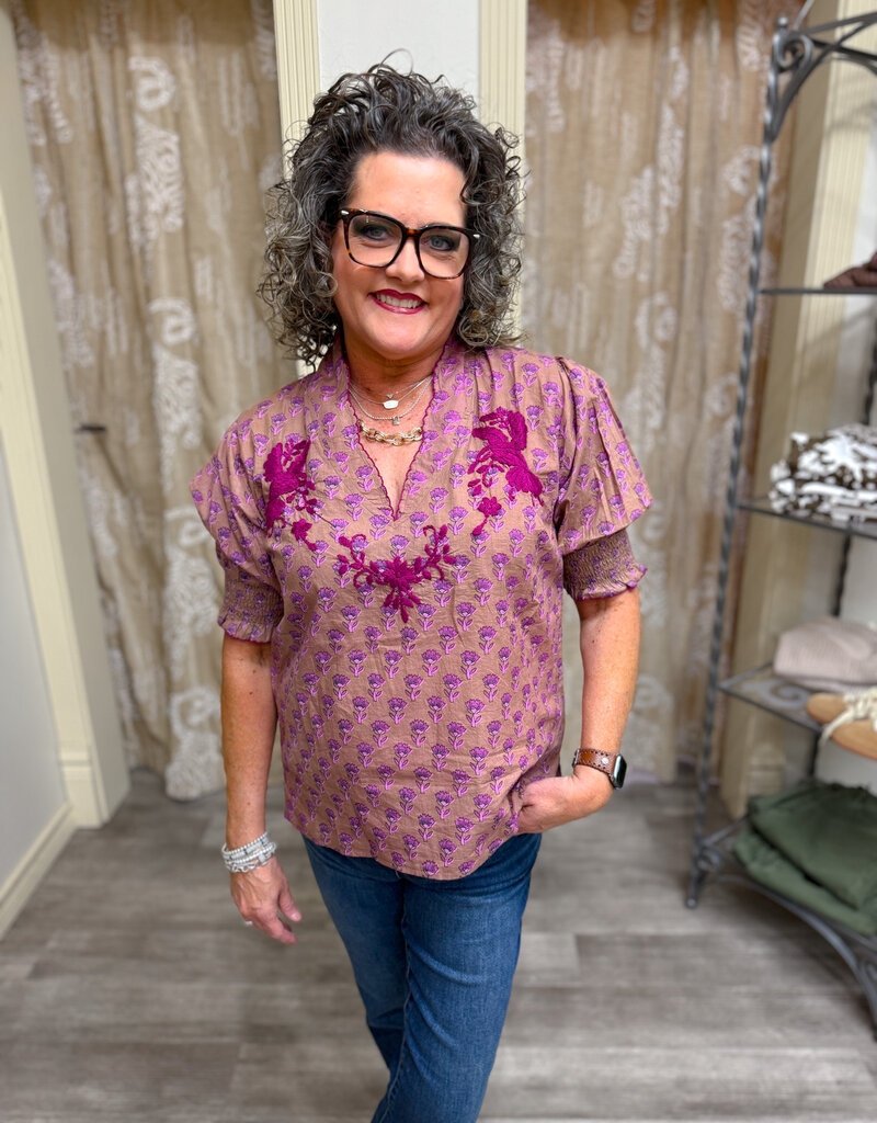 J.HOFFMAN'S Elenor Top- Plum