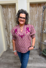 J.HOFFMAN'S Elenor Top- Plum