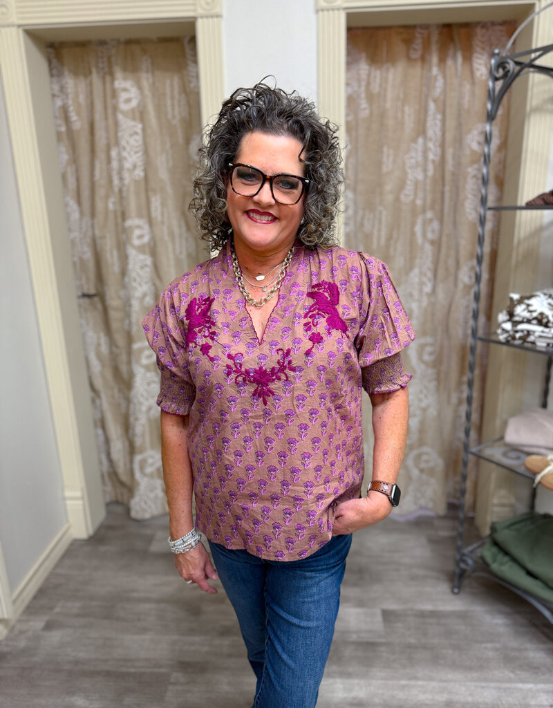 J.HOFFMAN'S Elenor Top- Plum