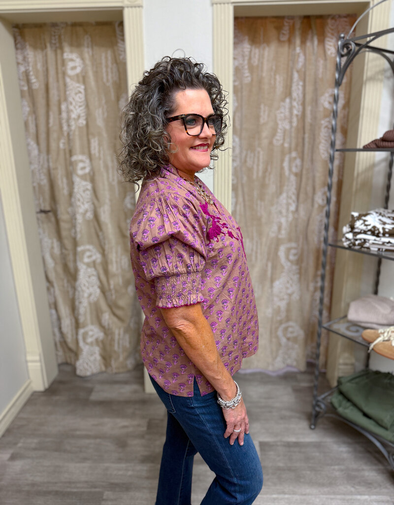 J.HOFFMAN'S Elenor Top- Plum